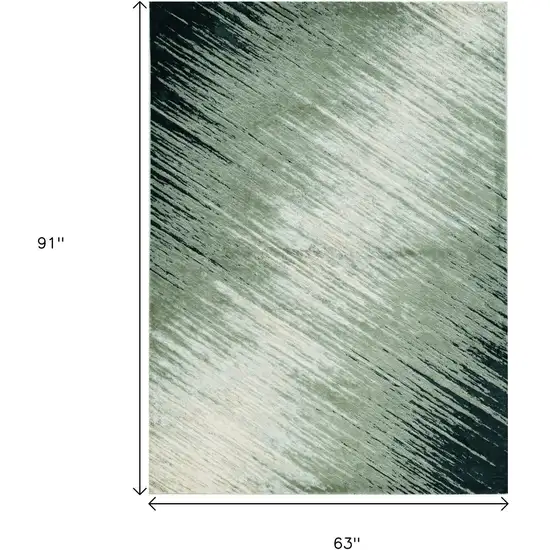 Silver And Gray Abstract Area Rug Photo 3