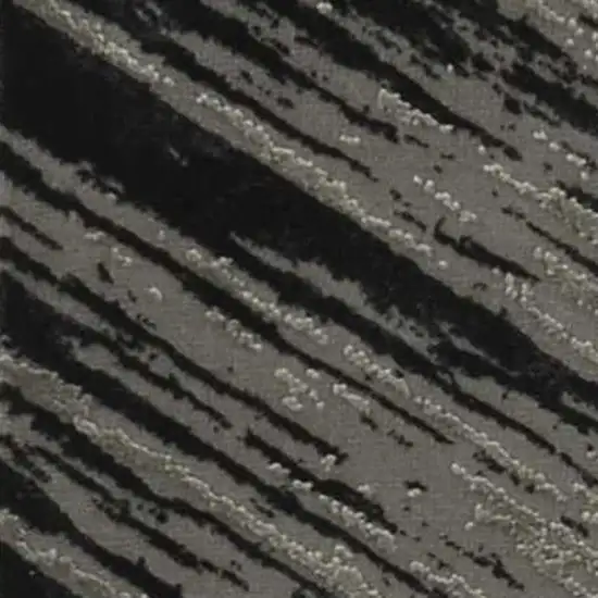 Silver And Gray Abstract Area Rug Photo 4