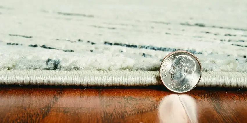 Silver Grey Machine Woven Abstract Brushstroke Indoor Area Rug Photo 7