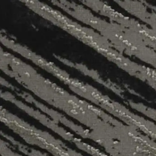 Silver And Gray Abstract Area Rug Photo 3