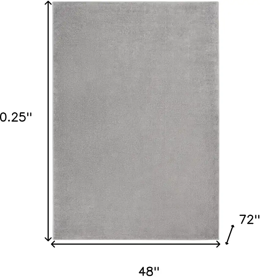 Silver Grey Non Skid Indoor Outdoor Area Rug Photo 5