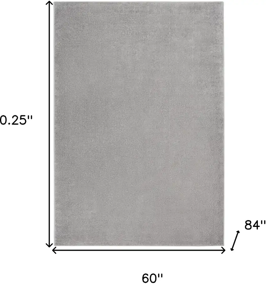 Silver Grey Non Skid Indoor Outdoor Area Rug Photo 5