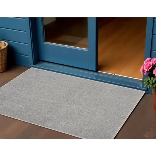 Gray Indoor Outdoor Area Rug Photo 1