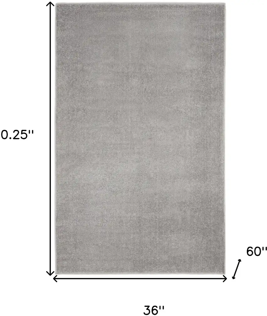Silver Grey Non Skid Indoor Outdoor Area Rug Photo 5