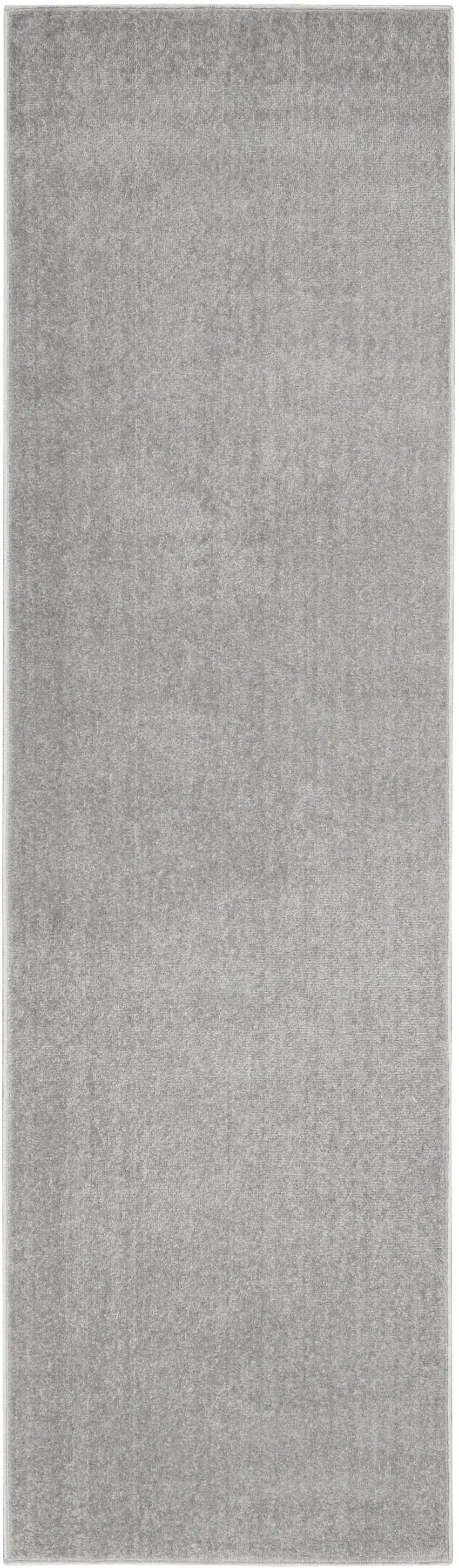 Silver Grey Non Skid Indoor Outdoor Runner Rug Photo 1