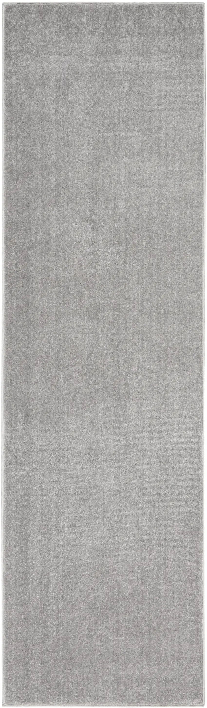 Silver Grey Non Skid Indoor Outdoor Runner Rug Photo 2