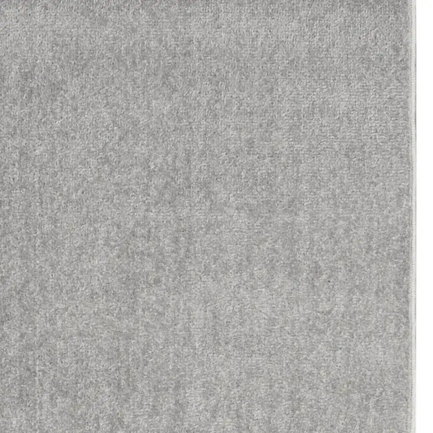 6' Gray Indoor Outdoor Runner Rug Photo 6