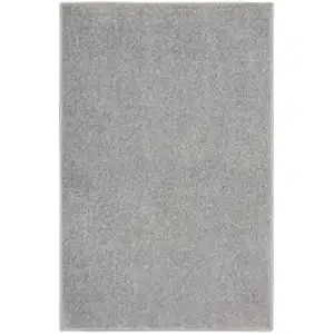 Photo of Silver Grey Non Skid Indoor Outdoor Runner Rug