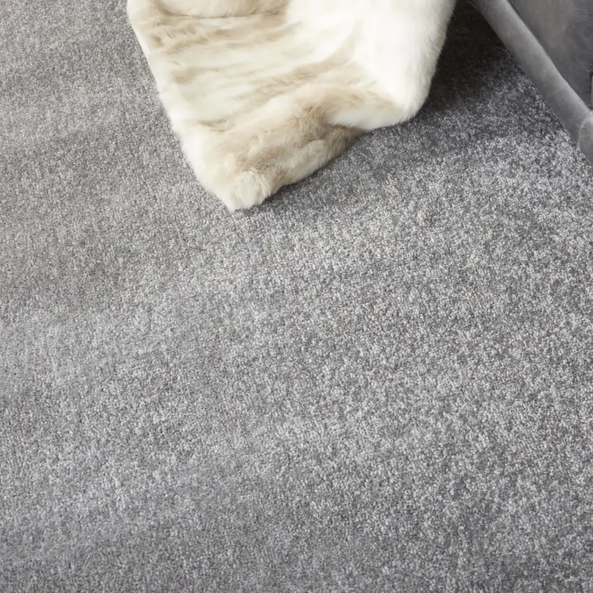 Gray Round Indoor Outdoor Area Rug Photo 9