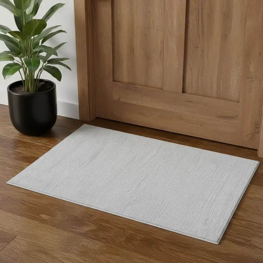 Silver Hand Woven Area Rug Photo 1