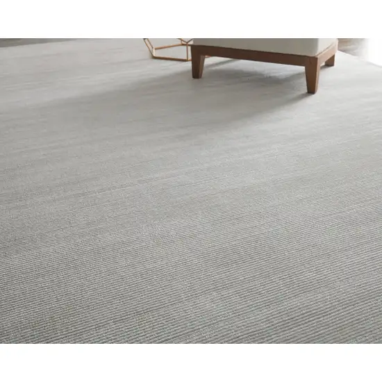 Silver Hand Woven Area Rug Photo 5
