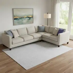 Photo of Silver Hand Woven Area Rug