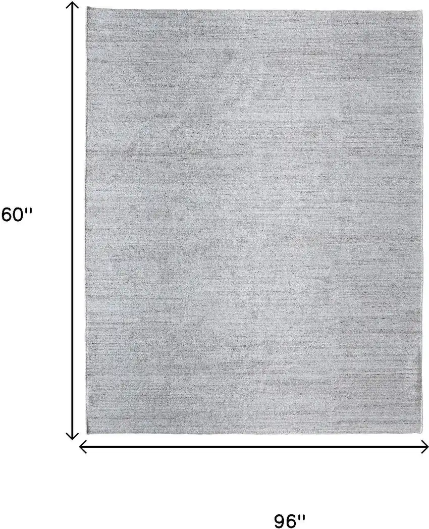 Silver Handmade Indoor Outdoor Area Rug Photo 9