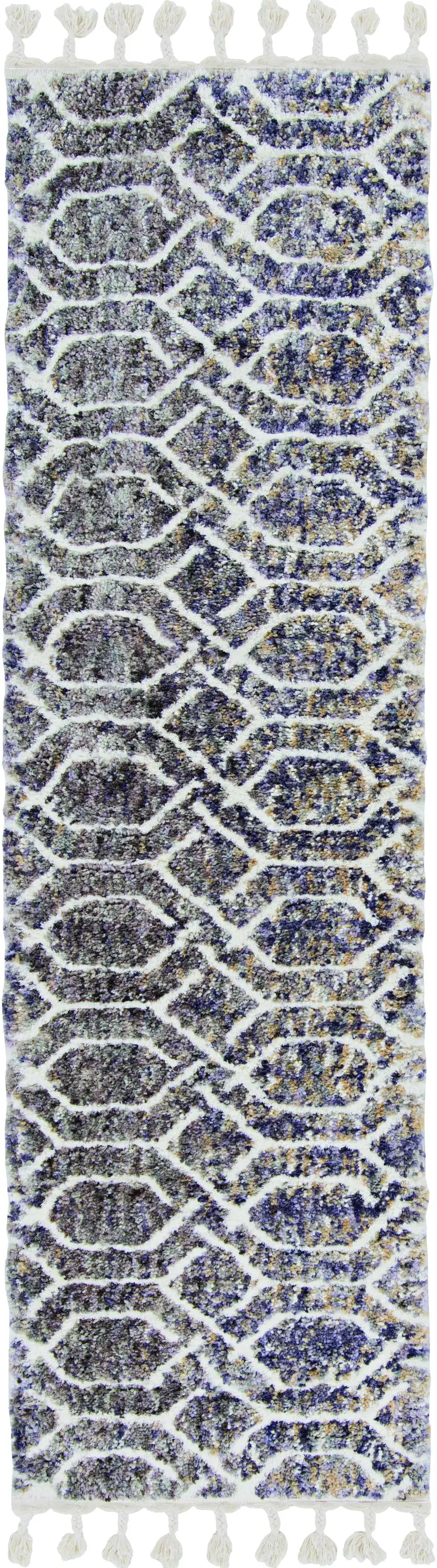 Silver Ivory Hand Tufted Vermicular Indoor Area Rug Photo 3