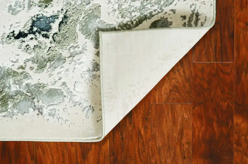 Silver Machine Woven Abstract Indoor Area Rug Photo 6