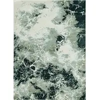 Photo of Silver Machine Woven Abstract Watercolor Indoor Area Rug