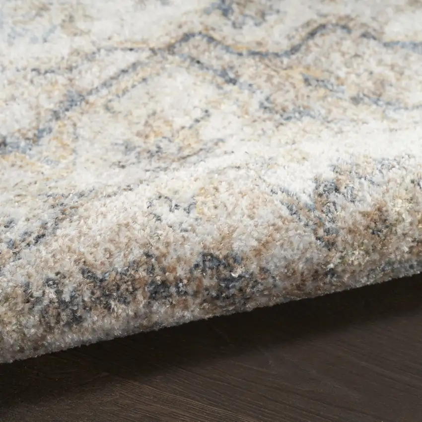 Silver Oriental Power Loom Washable Area Rug Photo 6