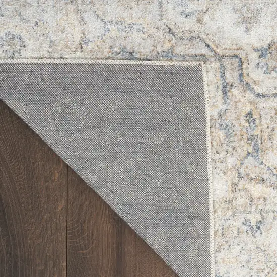 Silver Oriental Power Loom Washable Area Rug Photo 9