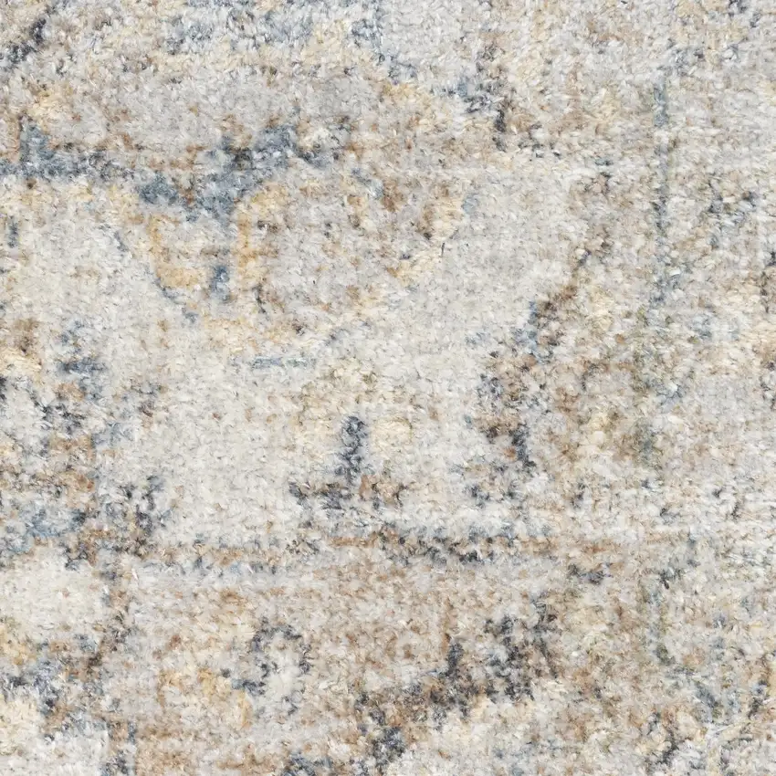 Silver Oriental Power Loom Washable Area Rug Photo 3