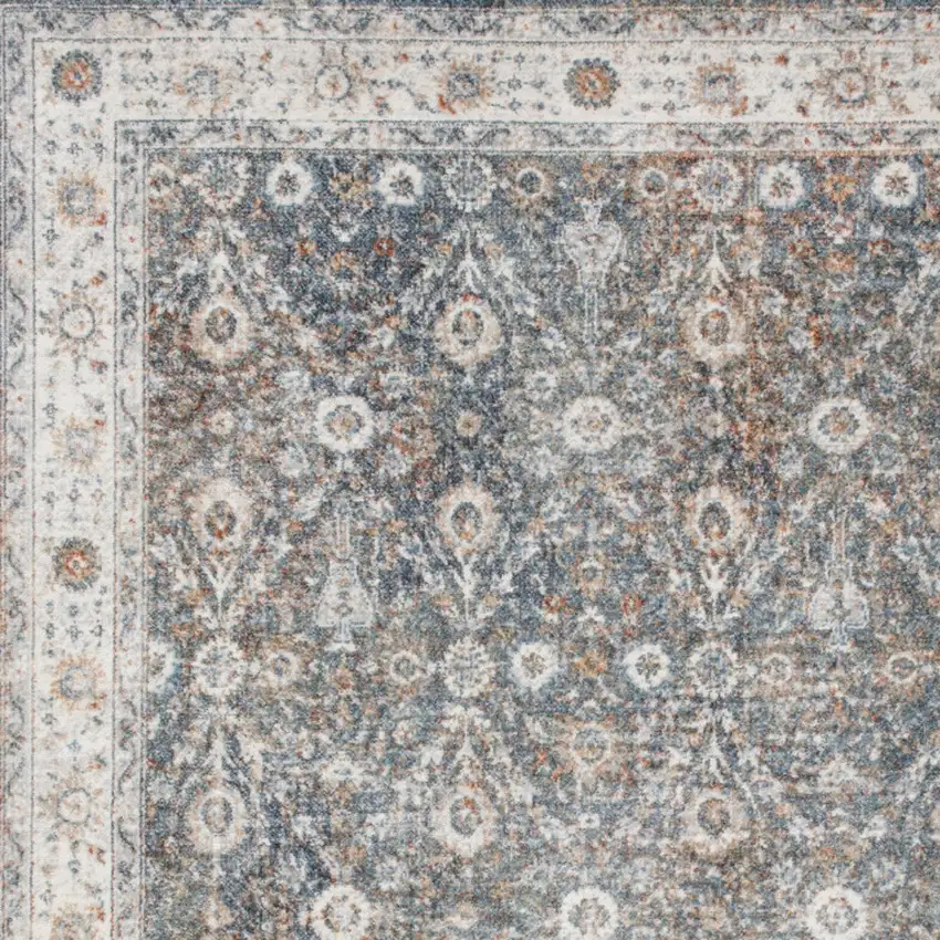 Silver Oriental Power Loom Washable Area Rug Photo 8