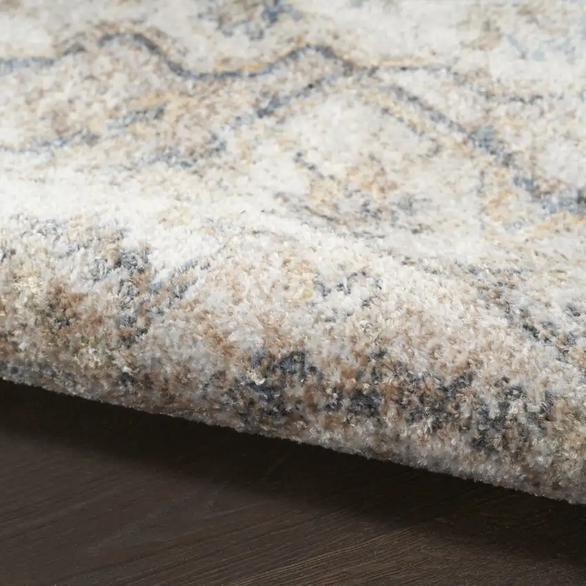 Silver Oriental Power Loom Washable Area Rug Photo 7