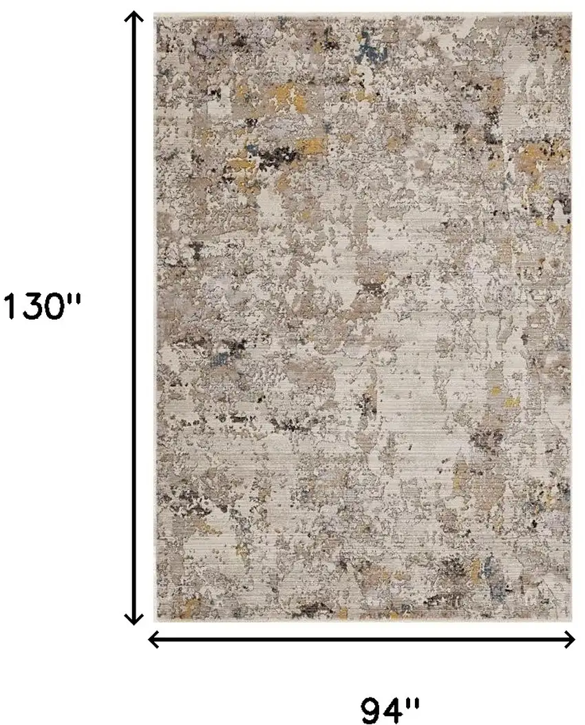 94 X 130 Silver Polyester Rug Photo 3