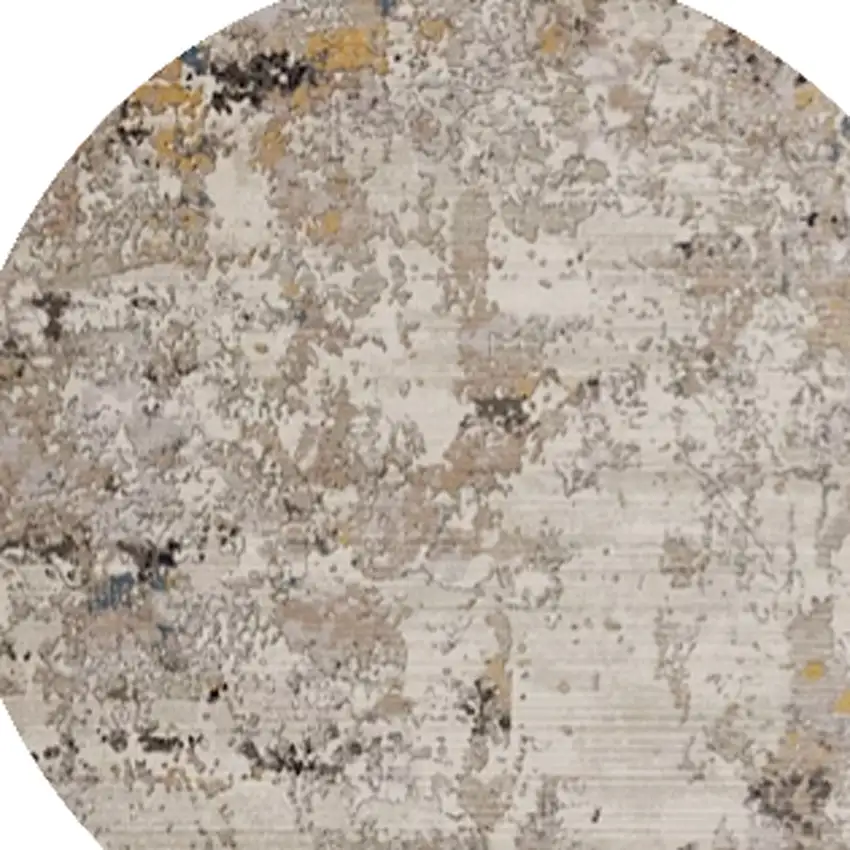 8' Silver Round Area Rug Photo 6