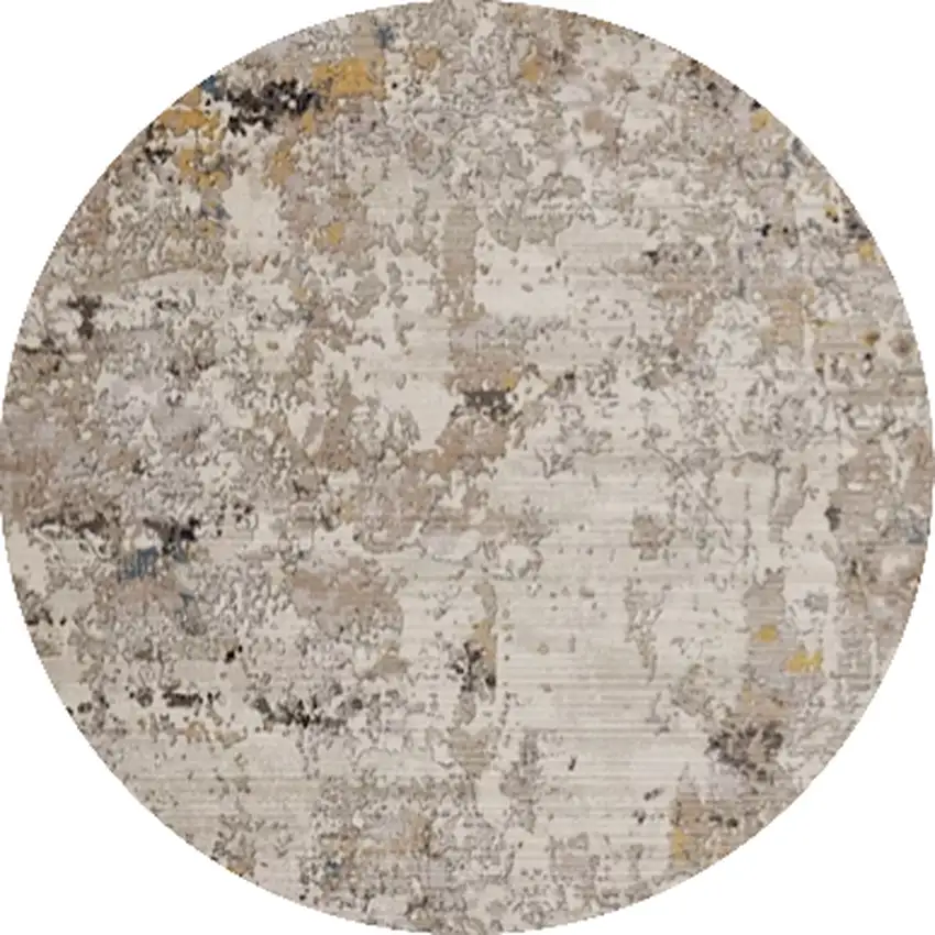 8' Silver Round Area Rug Photo 2