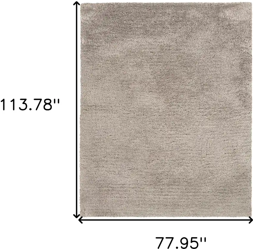 Silver Shag Hand Tufted Area Rug Photo 6