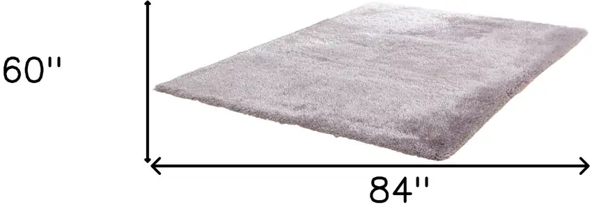 Silver Shag Hand Tufted Area Rug Photo 3