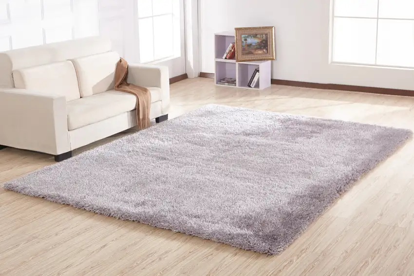 Silver Shag Hand Tufted Area Rug Photo 5