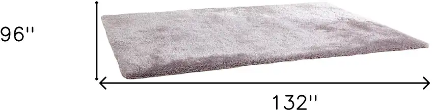 Silver Shag Hand Tufted Area Rug Photo 3