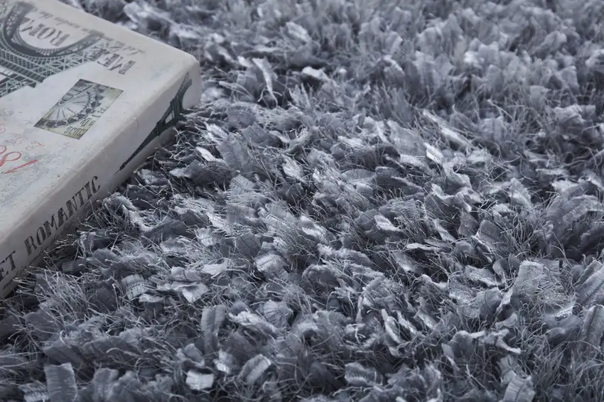 Silver Shag Hand Tufted Area Rug Photo 7