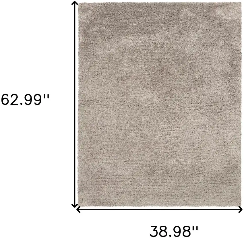 Silver Shag Hand Tufted Area Rug Photo 3