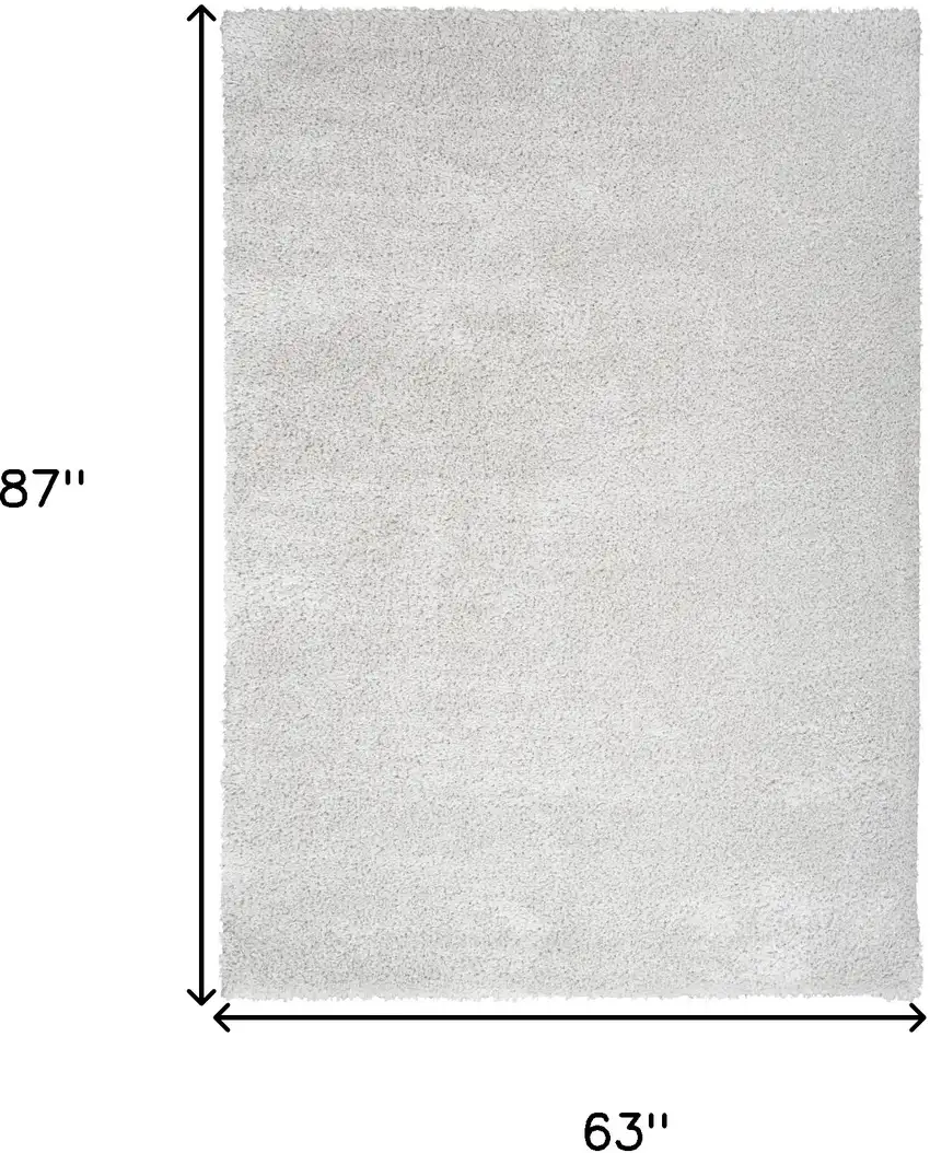 Silver Shag Power Loom Area Rug Photo 3