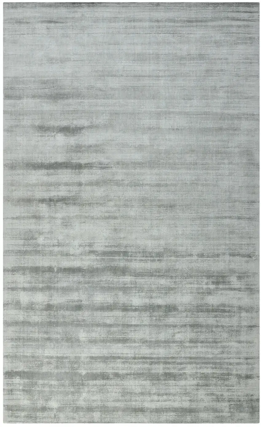 Silver Striped Hand Woven Area Rug Photo 3