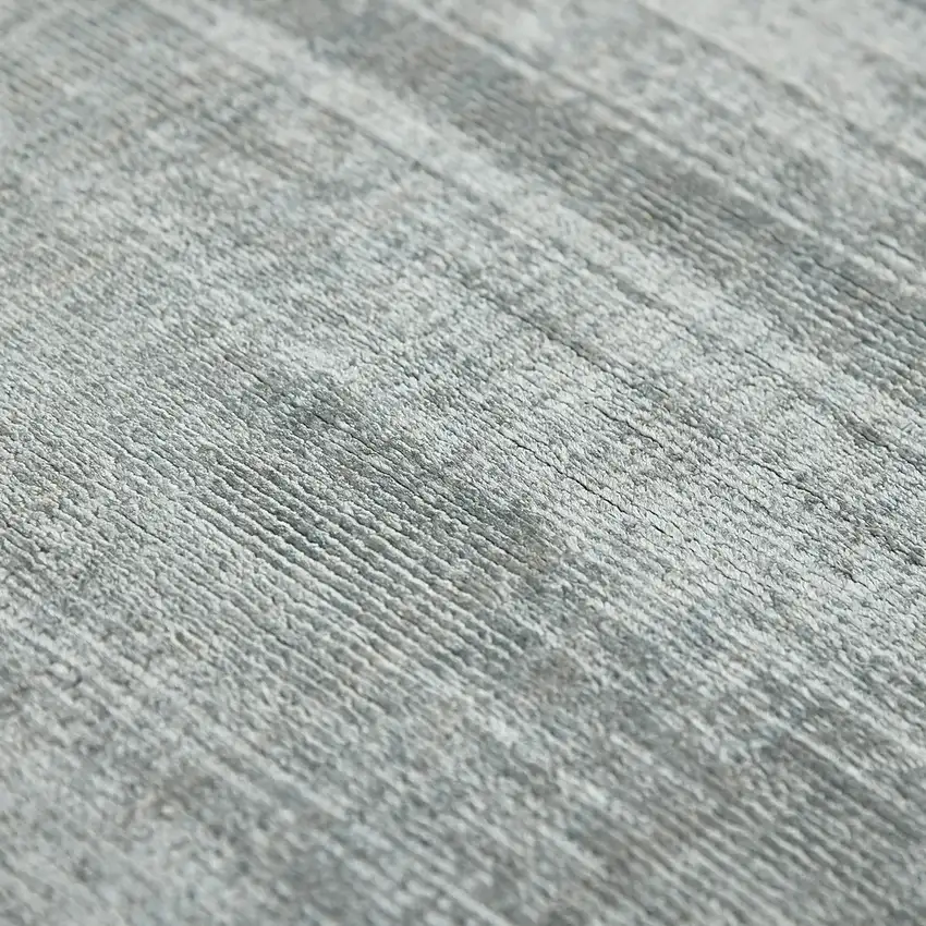 Silver Striped Hand Woven Area Rug Photo 9