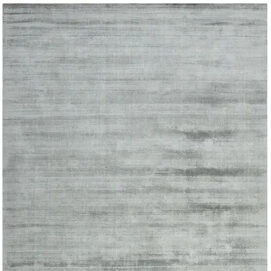Silver Striped Hand Woven Area Rug Photo 4