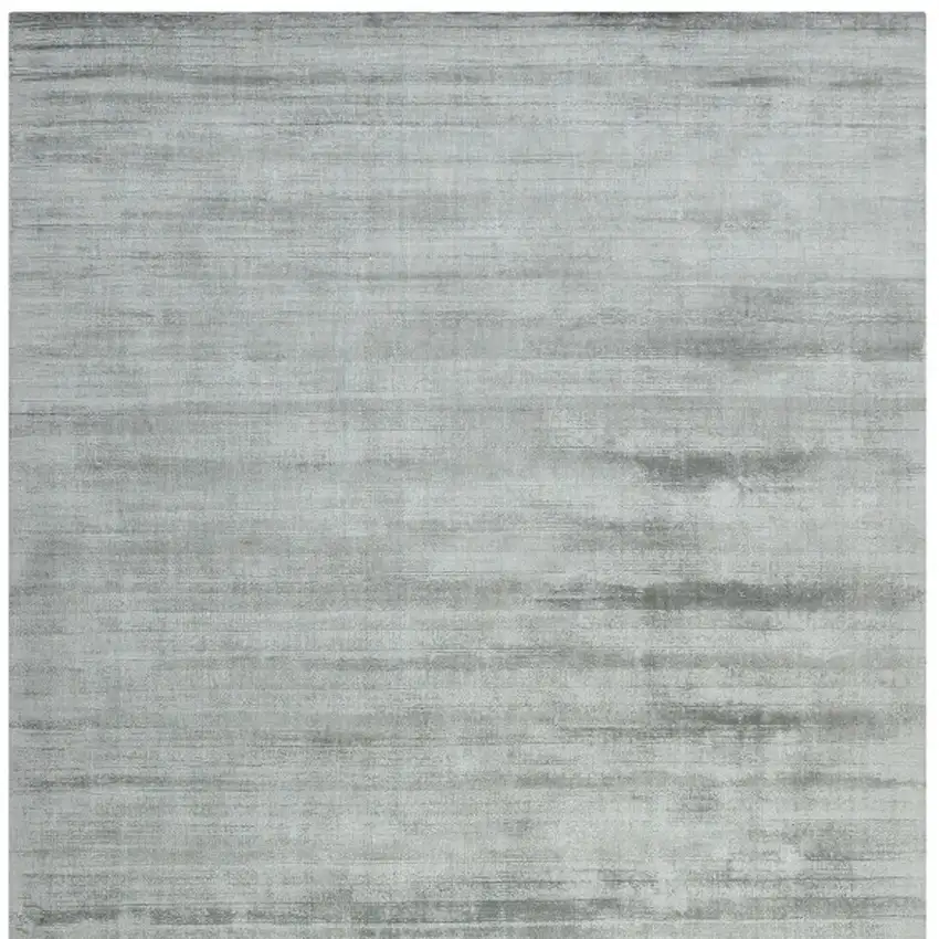 Silver Striped Hand Woven Area Rug Photo 4