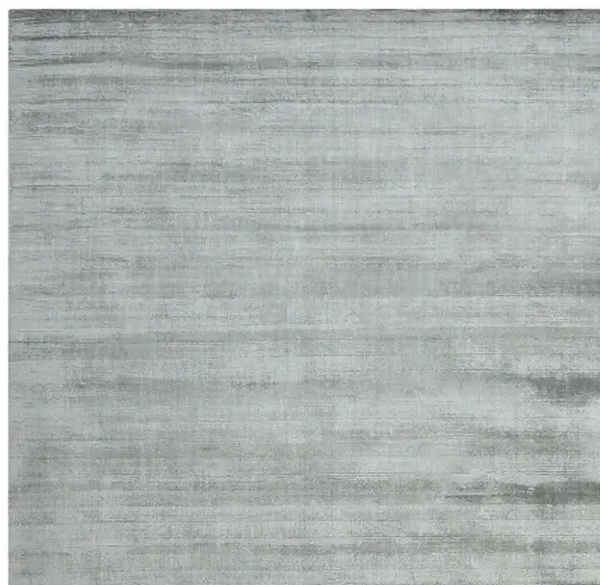 Silver Striped Hand Woven Area Rug Photo 8