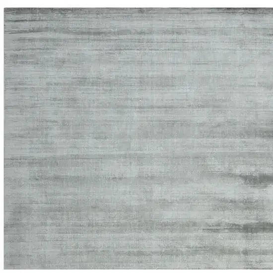 Silver Striped Hand Woven Area Rug Photo 8