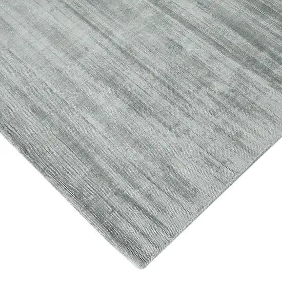 Silver Striped Hand Woven Area Rug Photo 6