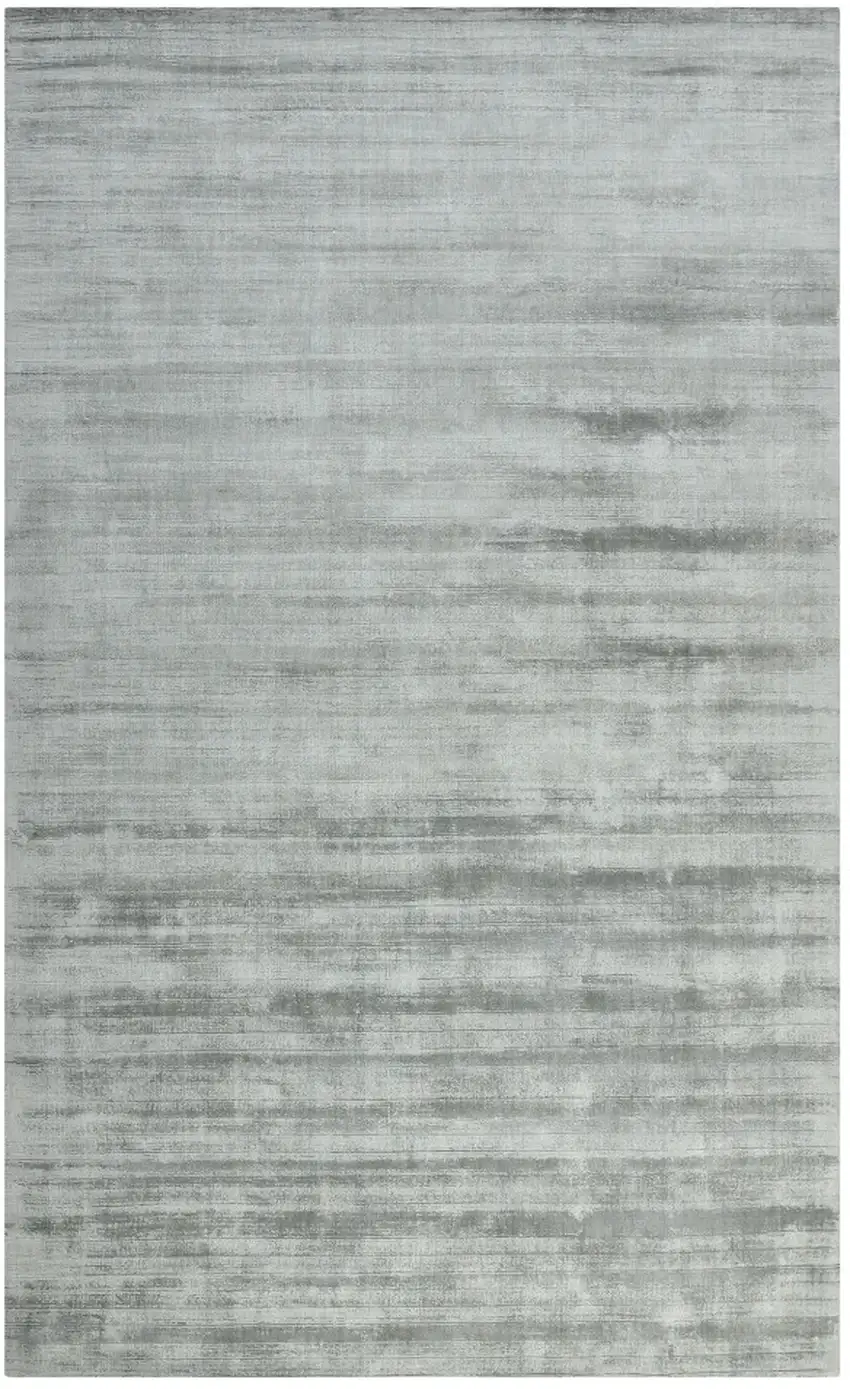 Silver Striped Hand Woven Area Rug Photo 2