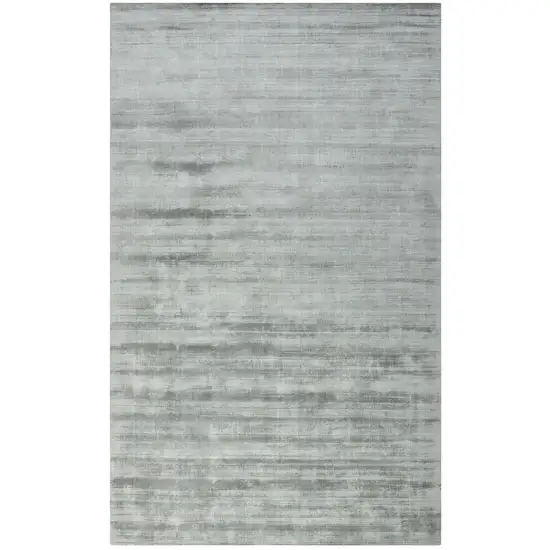 Silver Striped Hand Woven Area Rug Photo 3