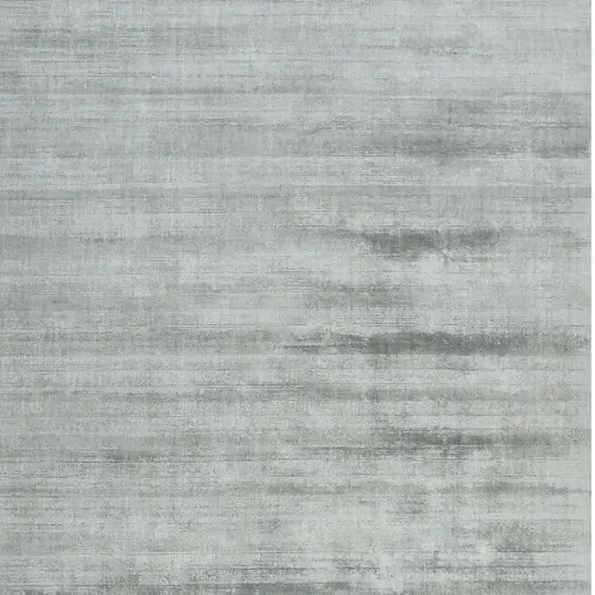 Silver Striped Hand Woven Area Rug Photo 4