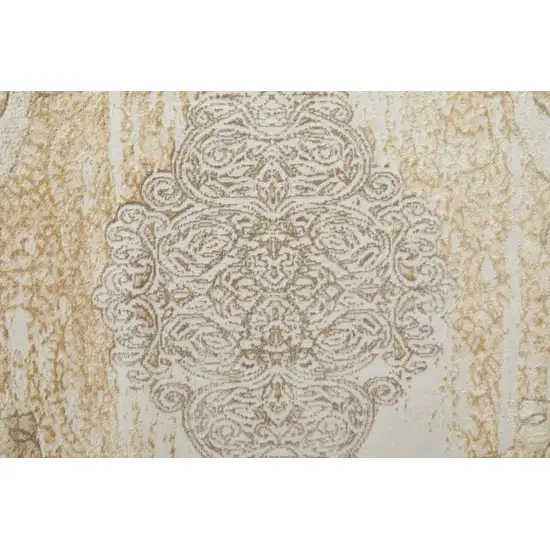 Tan And Gray Medallion Area Rug Photo 8