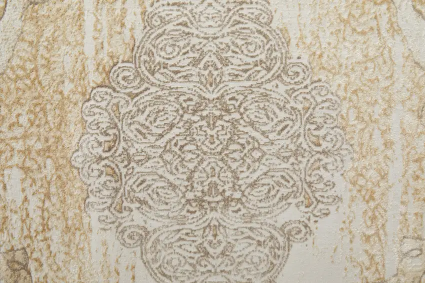 Tan And Gray Medallion Area Rug Photo 8