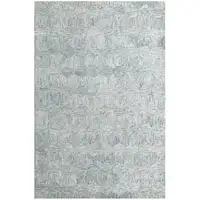 Photo of Silver Wool Geometric Hand Tufted Area Rug