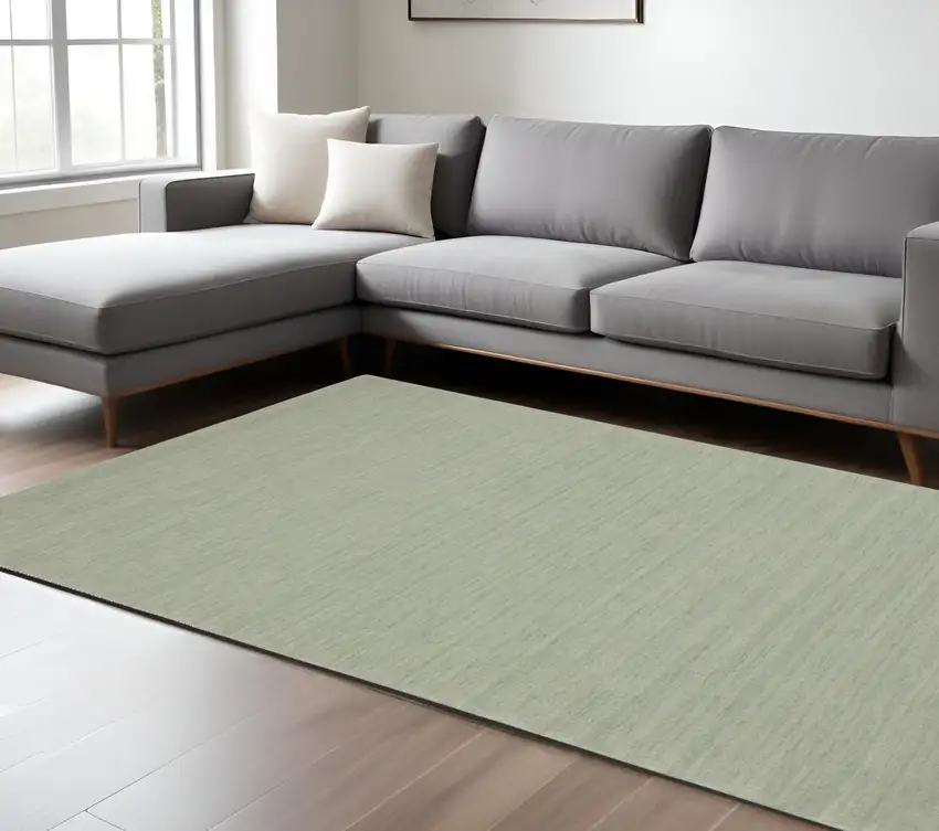 Silver Wool Hand Tufted Area Rug Photo 1