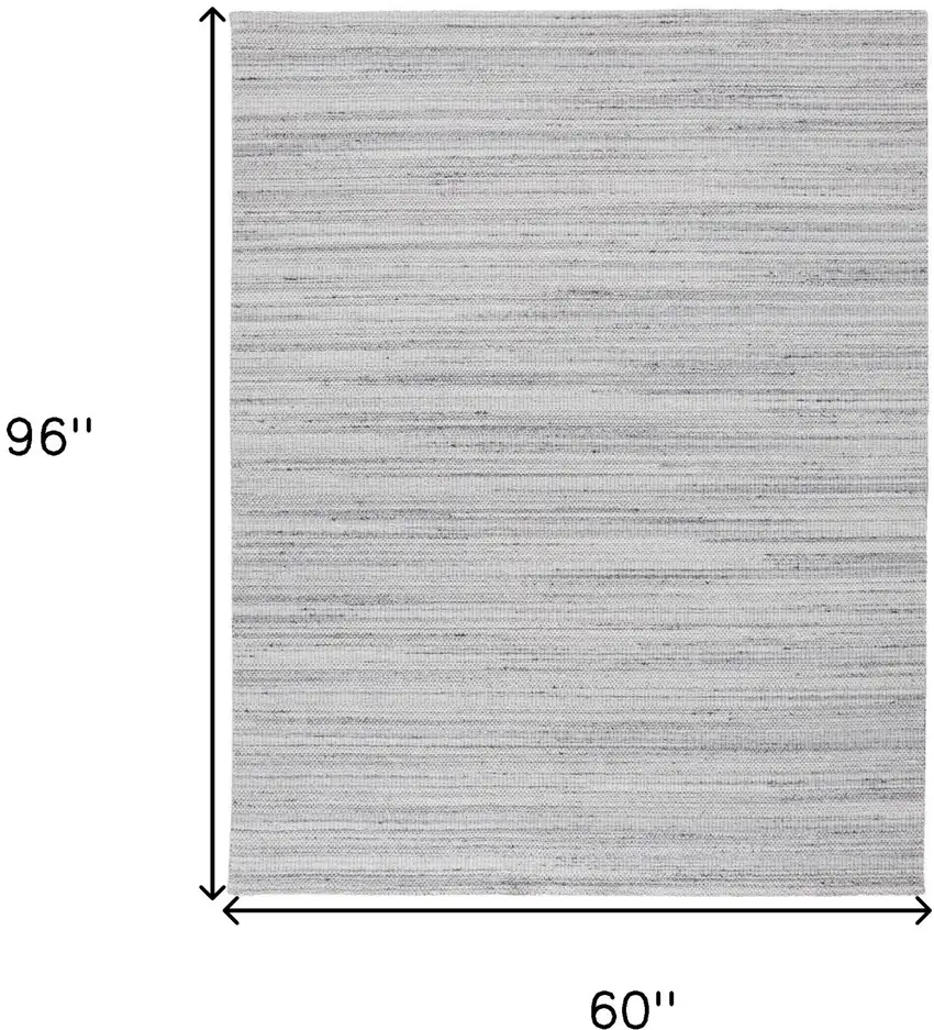 Silver Wool Hand Woven Stain Resistant Area Rug Photo 10